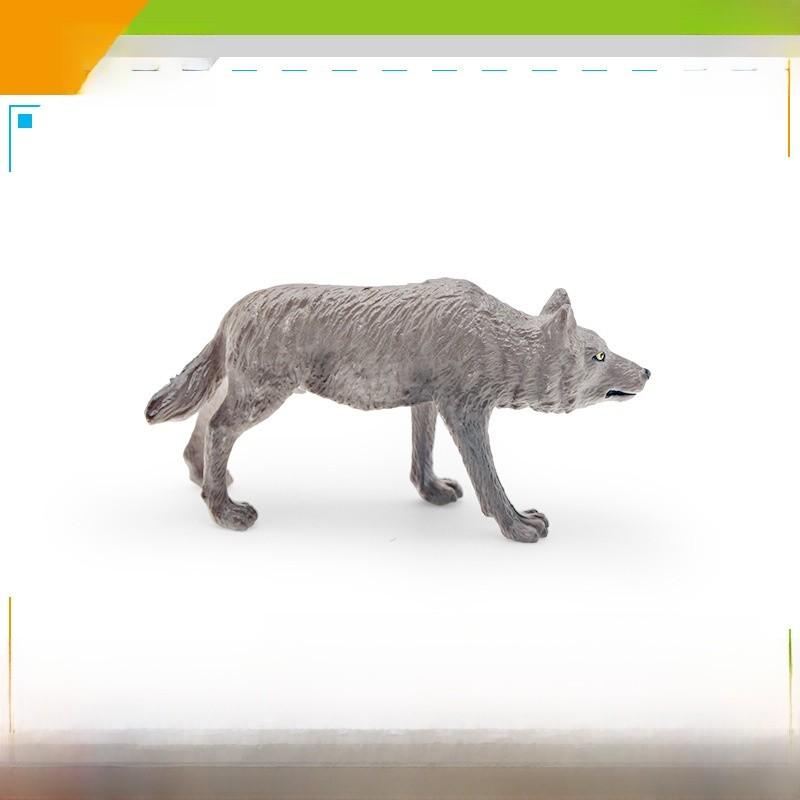 Wild Animal Pvc Gray Wolf Model With Realistic Design For Childrens Educational Play