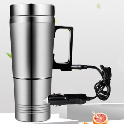 Bollitore Elettrico per Auto 12V/24V Acqua Caffè Latte Tazza Termica Acciaio Inossidabile Tazza Elettrica Riscaldante per Auto Tazza Termica Isolata per Bevande