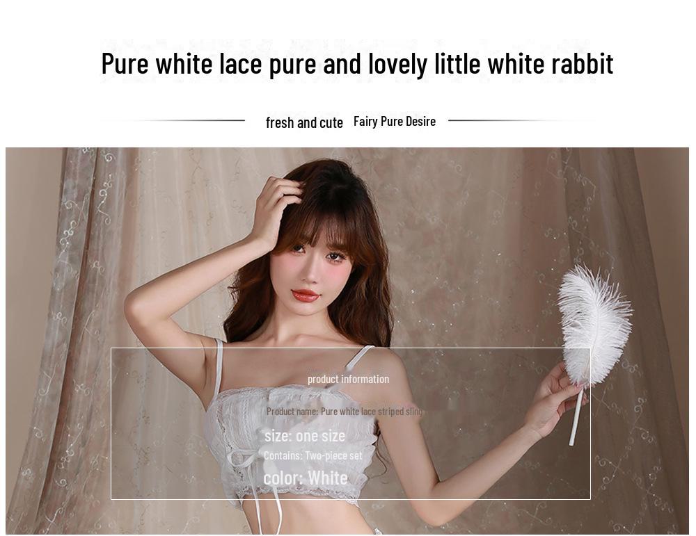 Jinxiao Sexy Lingerie: Cute Suspender Pajamas with Split Design.