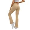 Women's Cross High,Waist Tight,Fitting Multi,Functional Flared Yoga Pants, Elastic Color Sports Casual Pants