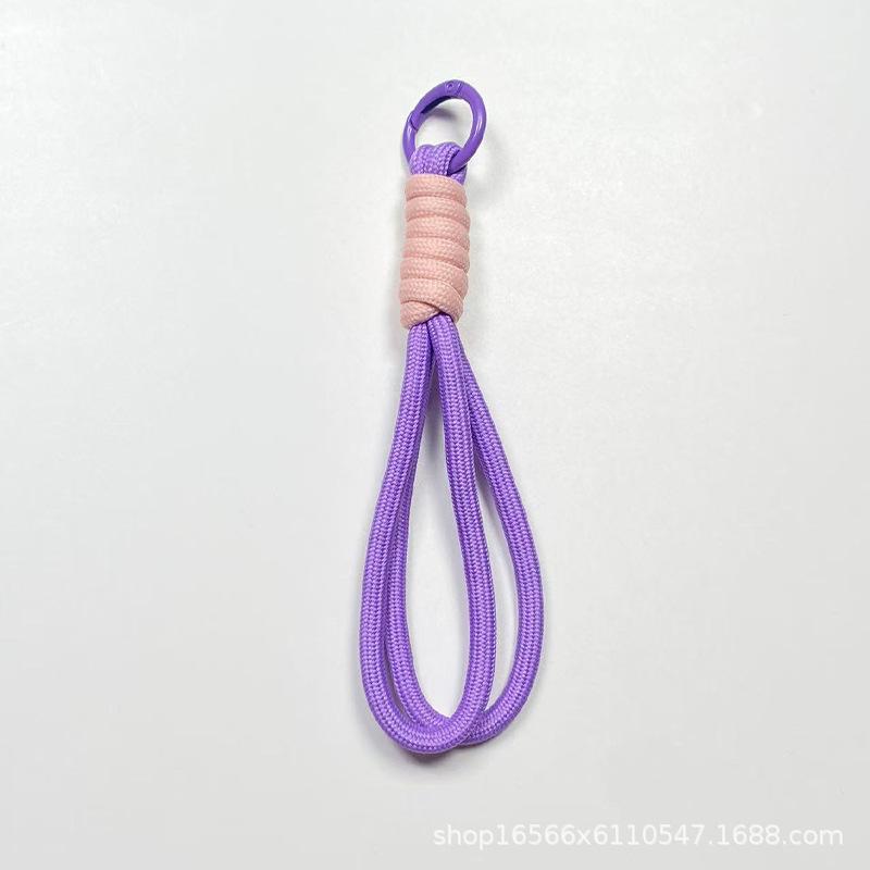 Mobile Phone Lanyard Bag Pendant Knotted Woven Lanyard Keychain Woven Lanyard Anti-Lost Lanyard Fashionable Diy