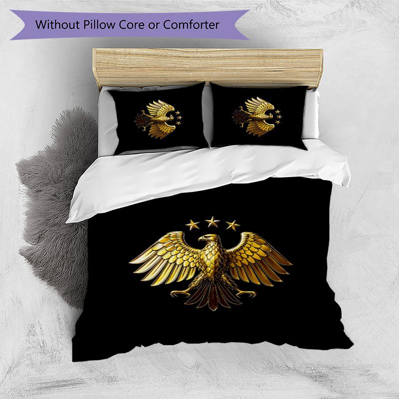 Germany National Football Team Pattern Printed 3PCS Bedding Set Soft Skin-Friendly Washable Duvet Cover & Pillowcases Set All Season Bedroom