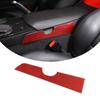 Red Carbon Fiber Armrest Box Side Sticker Trim For Corvette C6 2005-2013