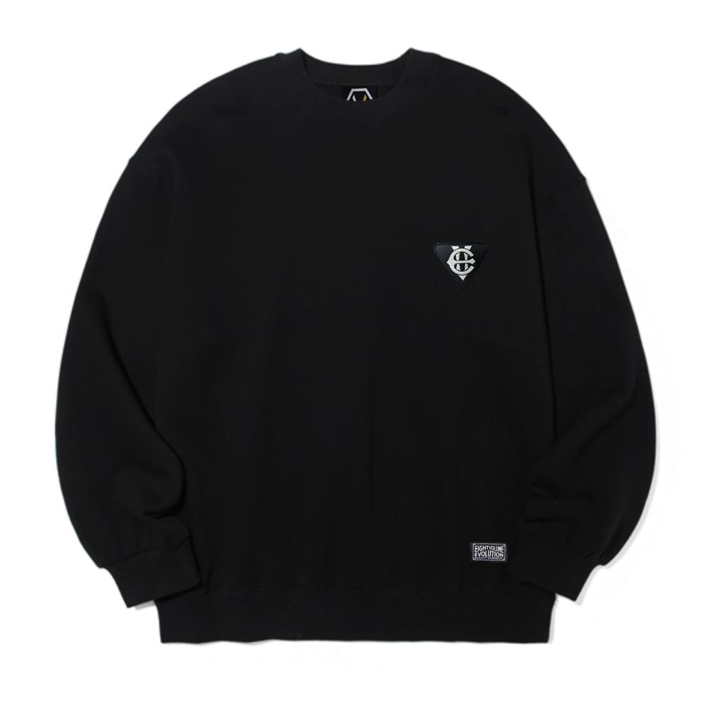 EIGHTVOLUME Ev T Patch Oversized Sweatshirt (Black)