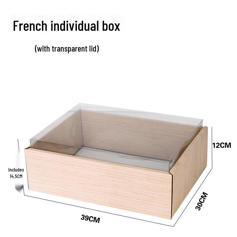 Ins Style Transparent Fruit & Flower Gift Box, 10 Jin Capacity, Leather Mixed Gift Box