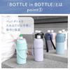 Atlas Plastic Bottle Keeps Water Bottles Cold or Vacuum with 2-Piece Holder, Hot, 500ml/650ml Capacity, Insulated, Strap, Bottle-in-Bottle, Purple,