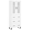 VidaXL Buffet haut Blanc 69,5x34x180 cm Bois d'ingénierie 3198425