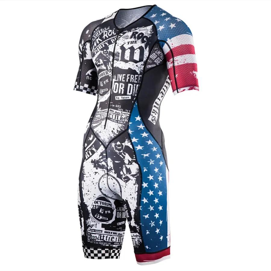 Wattie Ink Triathlon Sweatshirt Short Sleeve Cycling Suit Men Cycling Jumpsuit Mountain Suit Road Speed Suit One-piece Swimsuit S