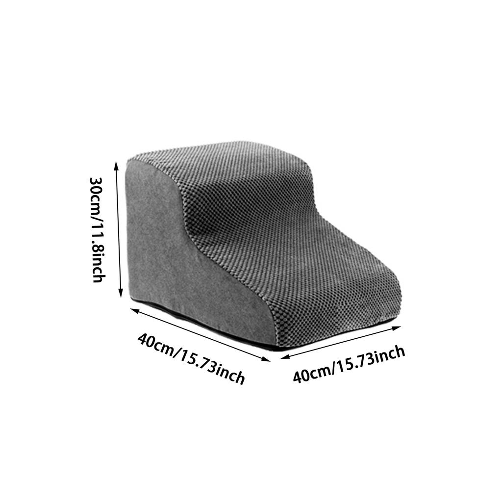 Curved Dog Stairs Ramp for High Beds and Sofa Climbing Pet Steps Nonslip Sponge Filling for Small Dogs and Cat