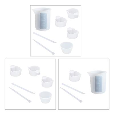 Harzkleber-Werkzeugset, Silikonrührer, Rührstäbe, 100 ml, Messbecher, Mischbecher, Kartenschlitzbecher, Dosierbecher