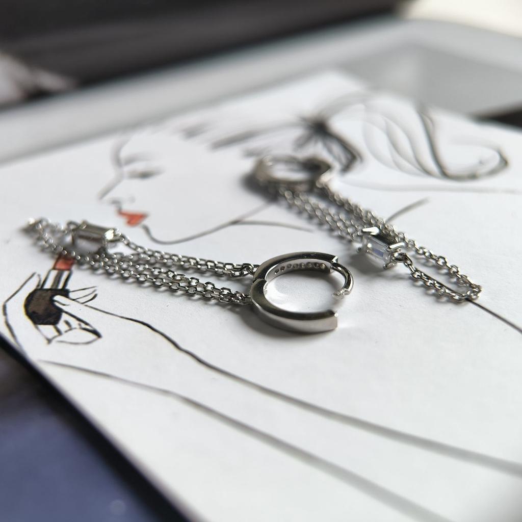 Silver Earrings with Cubic Zirkonia (2193449)