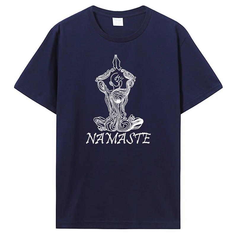 NAMASTE Yoga Frauen Print T Shirt Unisex Kurzarm Baumwolle lose T-Shirt Sommer T-Shirt Tops Harajuku Streetwear
