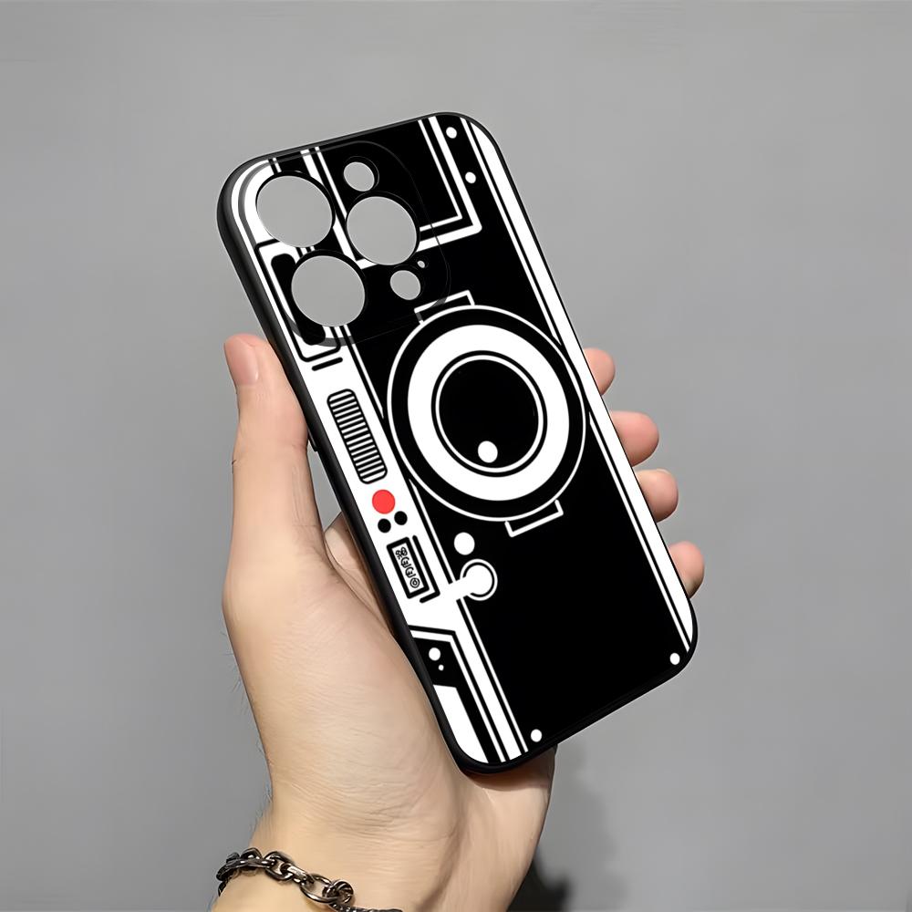 Retro Music Tapes Camera Phone Case For 16 Pro Max Iphone 15 14 Pro Max 13pro 11 X Xs Xr 8 7Plus Silicone Cover