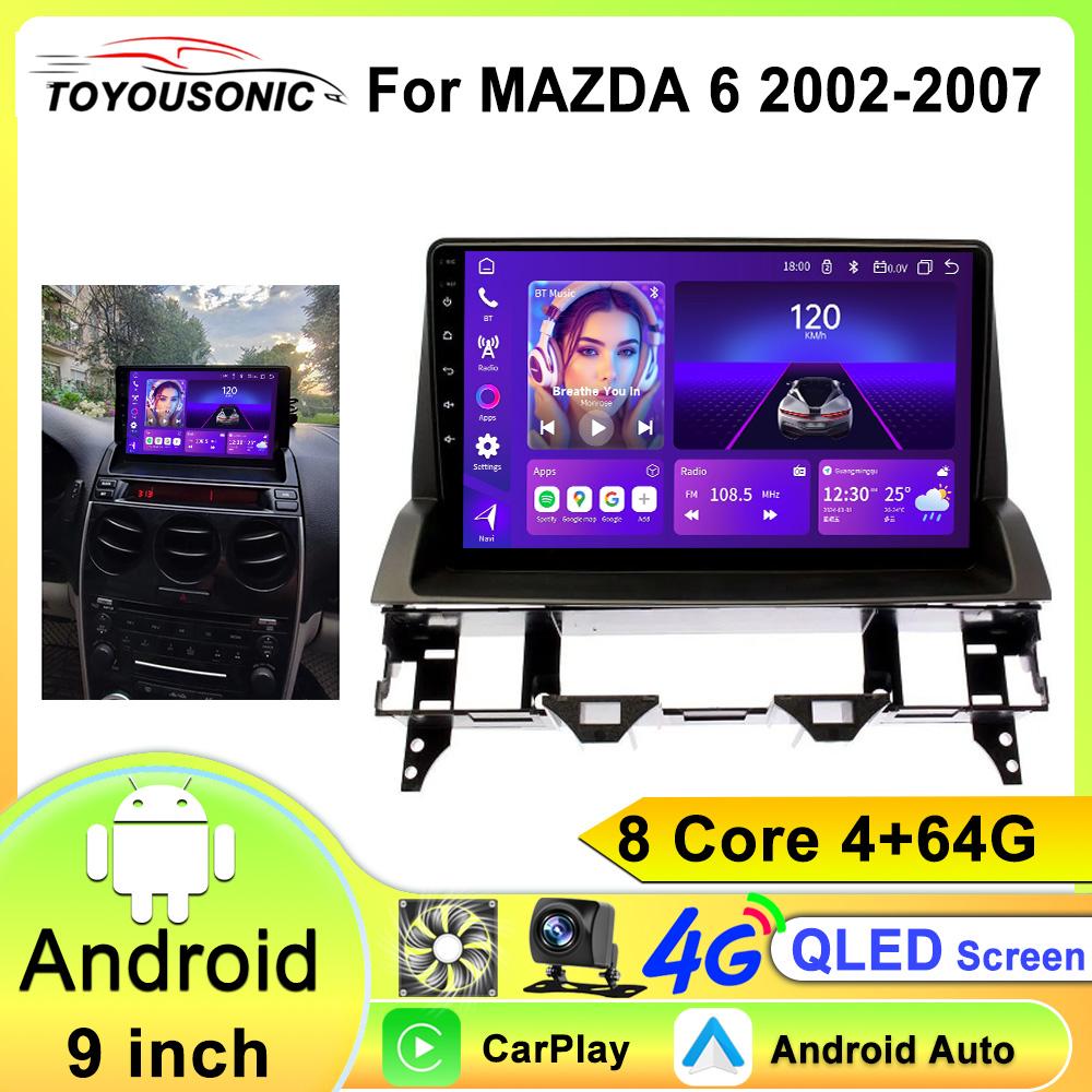 

Для Mazda 6 2002 2003 2004 2005 2006 2007 2008 Android Auto Wireless Carplay Мультимедийный Видео Плеер WIFI Автомобильное Радио GPS 8 core 4GB+64GB
