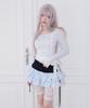 Chelikwili Soft Punk Eyelet Skirt - Blue