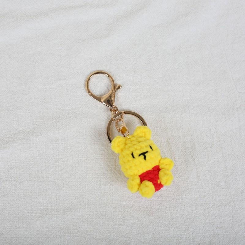 Mini Animal Doll Series Crochet Keychain Knitted Small Rabbit Doll Keyrings Mini Puppy Cute Keychain Custom Accessory
