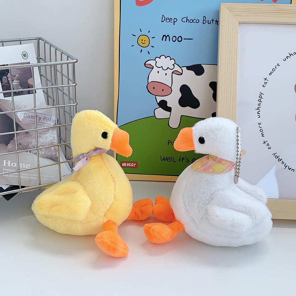 Adorable Plush Duck Scarf Toy Mini Keychain Wedding Toss Gift Cute Animal Doll