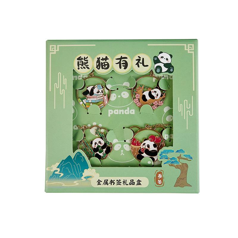 Funny Panda Book Page Clips Metal Bookmarks Cute Pagination Mark Creative Separator Pages Tags Stationery School Office Supplies
