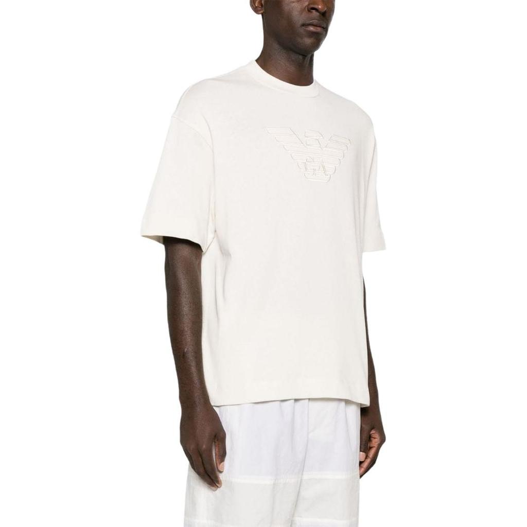 Emporio Armani SS24 Logo Round Neck Pullover Short Sleeve T-Shirt Men tops White 3D1T93-1J0EZ-0152