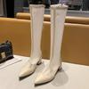 Fashion Pointed High Heel Cool Boots Women's New Summer Net Boots Breathable Long Thick Heel Sandals