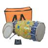 Indian Handmade Folk Musical Instrument – Printed Nut & Bolt Dholak with Bag