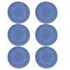 6Pcs Round Placemats Braid Heat Insulation Nonslip Stable Highly Durable Wide Application Place