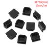10pc Black Plastic Steel Square Pipe Plug Furniture Accessory Leg Plug Anti Slip Feet Protector Pad Plastic Square Tube Cap Plug
