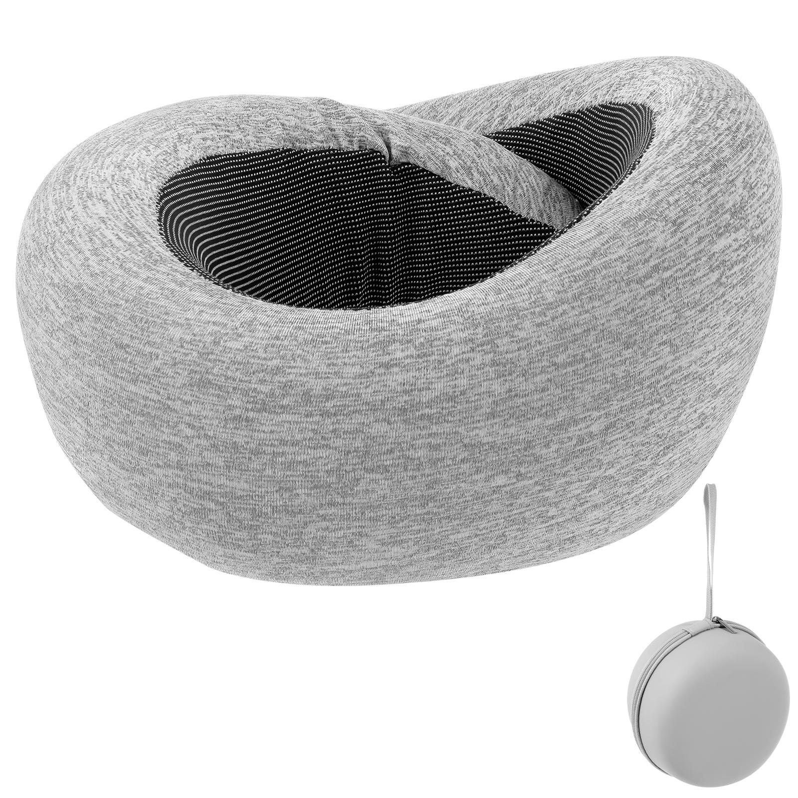 

Подушка для шеи в форме буквы U, портативная, для сна в самолете, мягкая, для сна в полдень, для защиты шеи, подушка-улитка с эффектом памяти серый