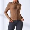 Women‘s Tights Sports Clothes Tracksuits Work Out Fitness Jacket Zipper Long Sleeve Coat Running GYM Yoga Tops