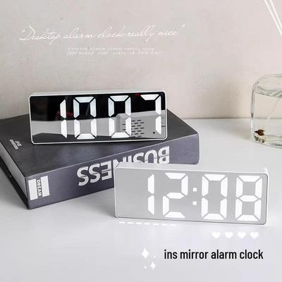 Silent Luminous Digital Alarm Clock - Simple Tabletop Ornament for Students