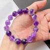 Natural Amethyst Bracelet, Purple Fluorite Rose Amethyst Cut Face Versatile High-End Bracelet, Crystal Bracelet.
