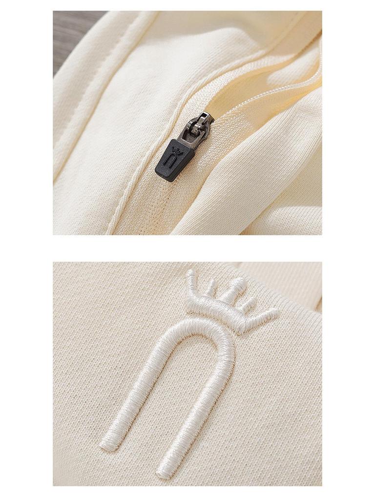 GAGN Women's Slim-Fit Heavy Cotton Sweatpants in Apricot - New 2025 Spring & Autumn Casual Sports Trousers