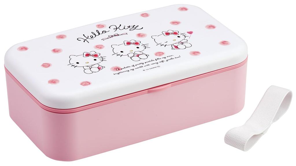 Skater 1000ml Lunch Box with Cutlery and Lunch Made in Sanrio Hello Kitty Watercolor Cosmetics PLB10SF-A Belt, Japan,