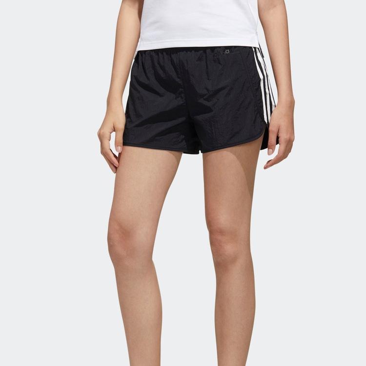 Adidas Neo Logo Color Block Striped Sports Shorts Women Shorts Black FP7461