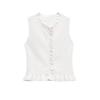 2025 Spring/Summer Women's Sleeveless Layered Knit Top - Simple, Versatile, Round Neck Design