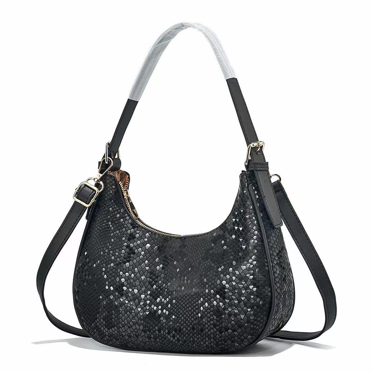 

Сумка-полумесяц нишевая – 2025 Дорожная сумка подмышку для леди чёрный