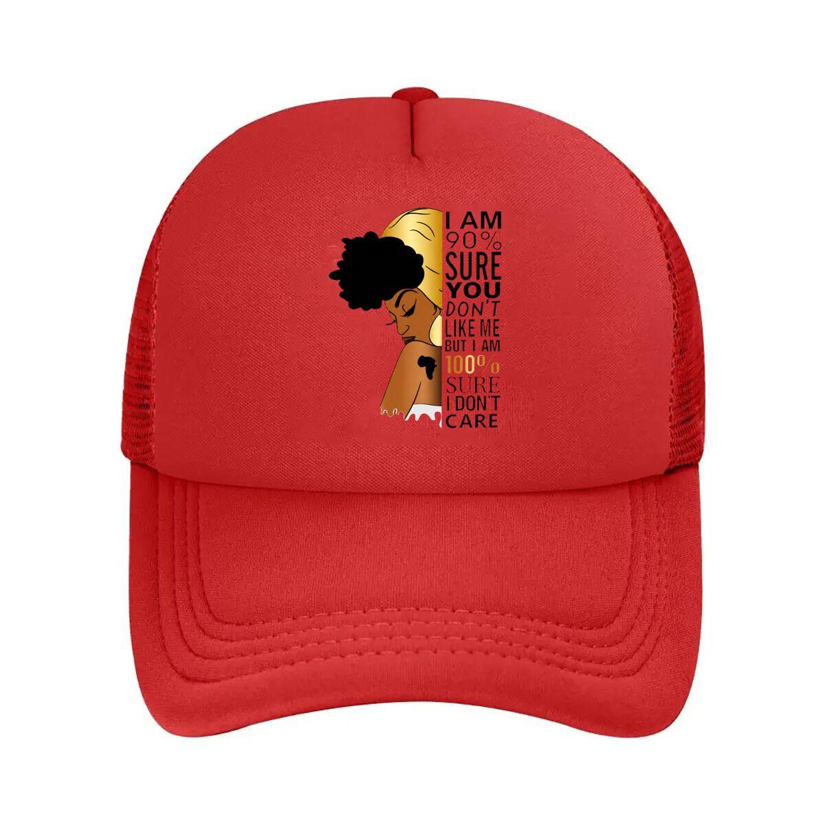 Afro Women Gold Headwrap  Mesh Baseball Cap Hip Hop Adjustable