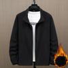 Polar Fleece Jacket for Men  Plus Velvet Stand-up Collar Sweater Cardigan Loose Large Size Warm Casual Fleece Jacket