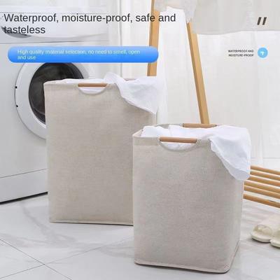 Waterproof Laundry Basket Cotton Linen Dirty Clothes Baskets Organizer Foldable Sundries Storage Bag Foldabling