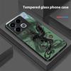 Funda de Cristal Templado Negra de Dibujos Animados Dapeng Para Infinix Note 40 4G 30i 12 G96 Smart 8 Hot 9 Play 10 11S 12 20i 50 Pro Plus 5G