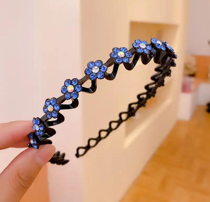 Neue rutschfeste Strass-Stirnbänder, einfarbige Wellen-Haarbänder für Frauen, Mädchen, Lünette, modischer Haarreif, Damen-Boutique-Haarschmuck