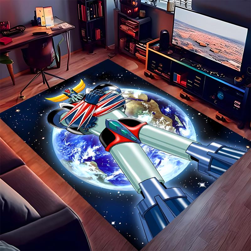 1pc UFO Robo Grendizer1 Print Area Rug - Soft, Washable Non-Slip Indoor Mat for Office Chairs, Living Room, Home Office Decorative Rug