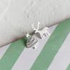 Fashion Christmas Trees Elk Silver Plated Asymmetric All_match Stud Earrings