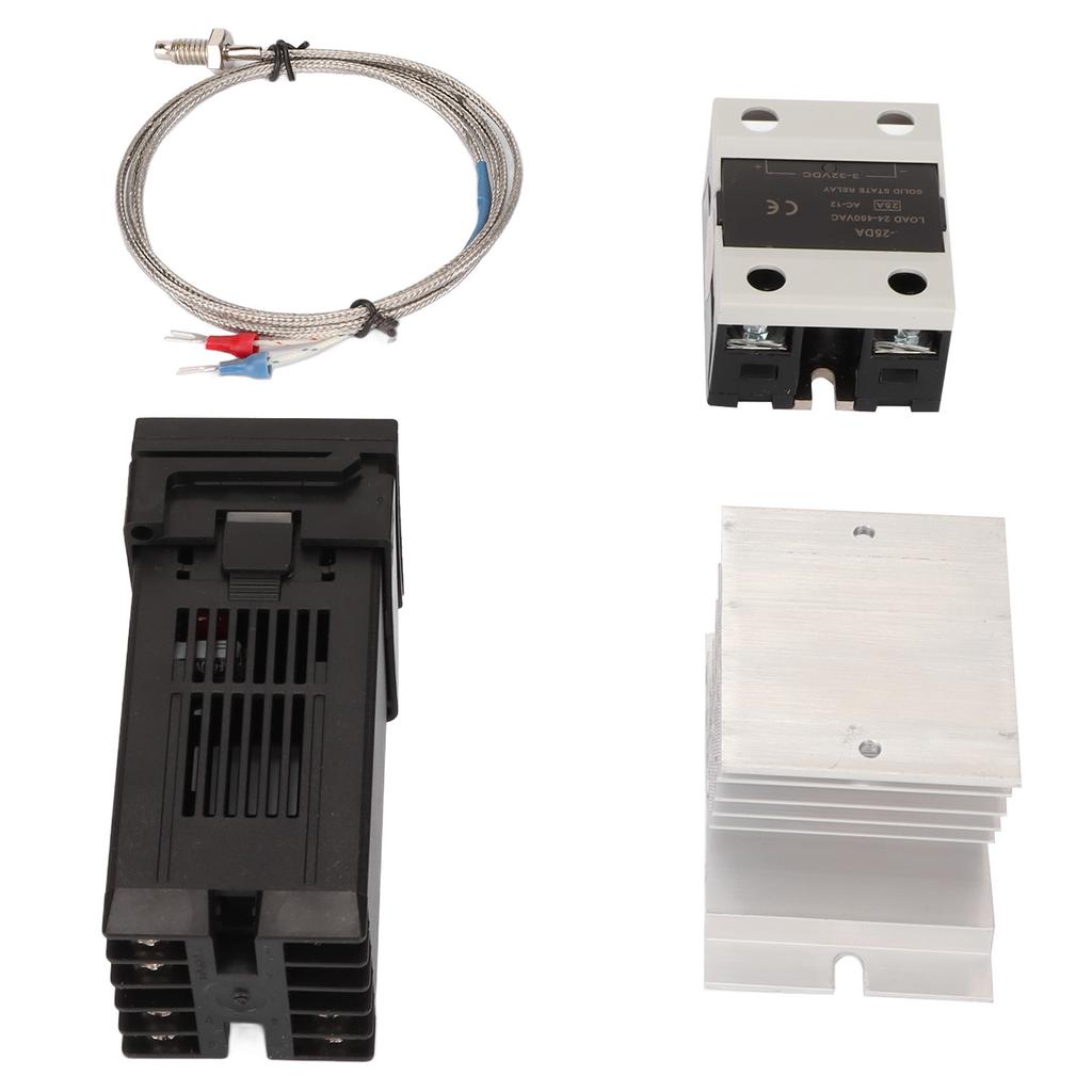 Cyfrowy termostat PID Dokładny regulator temperatury z termoparą K Radiator Przekaźnik półprzewodnikowy dla gospodarstwa