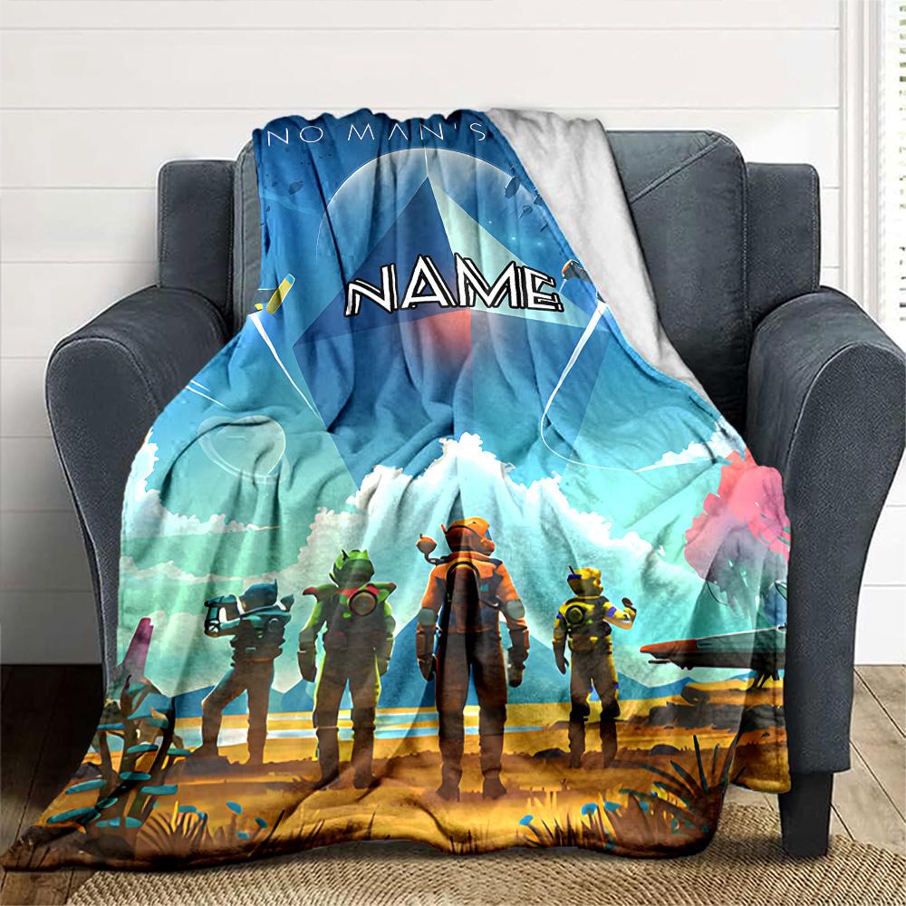 Exploring The Infinite Universe In No Mans Sky Gift Customizable Blanket Customize Your Name Comfortable Great For Sofa Couch Office Bed Picnics