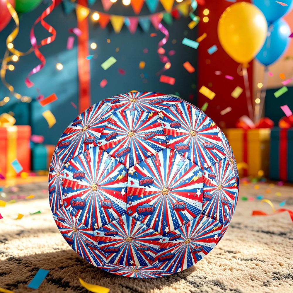 1pc Super Star Energy Themed Soccer Ball, Size 5, Lightweight PVC Material, Outdoor Training Soccer Ball Gift. q62257