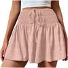 Women's High Waist Drawstring Shorts Skirt Casual Elastic Waist Multi Colors