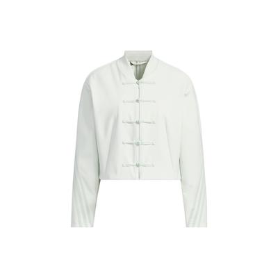 X Samuel Gui Yang Collaboration Samuel Gui Yang Jacket with Pure Button Closure and Short Design Women Outerwear Linen-Green JF6665