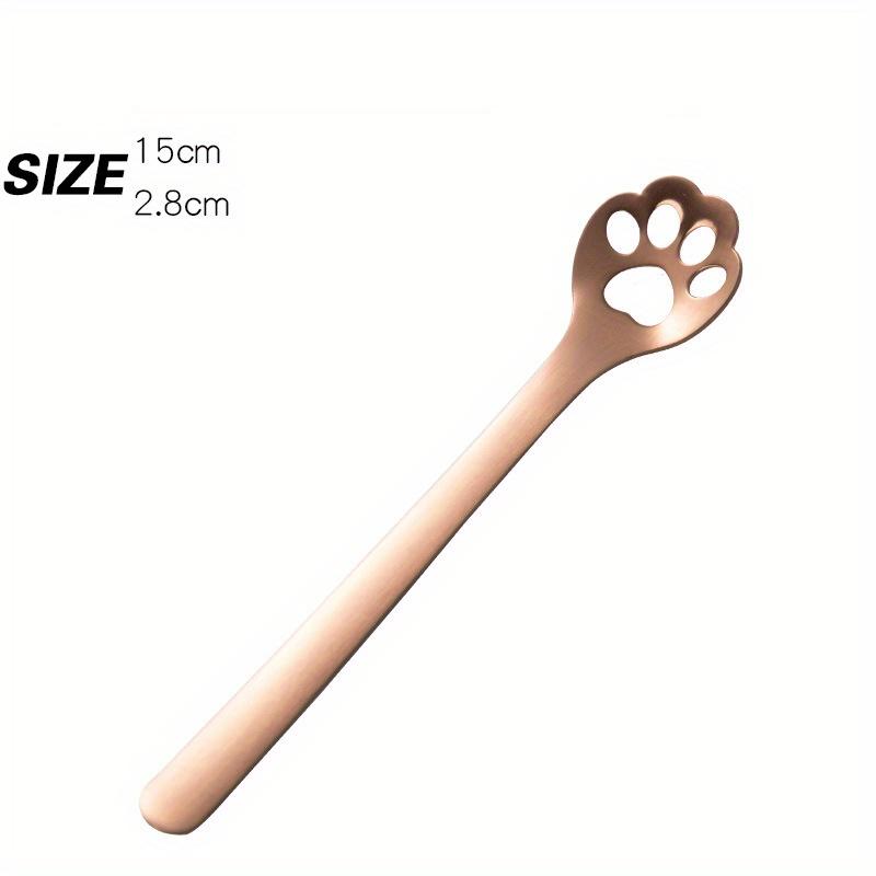 1PC Creative Cute Cat Claw Stainless Steel Spoon Hollow for Ice Cream Coffee Tea Dessert Spoon Kitchen Tableware Accessories