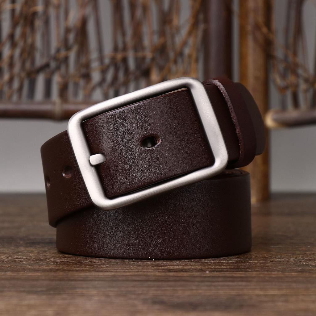 Gürtel Herren Minimalistisch Leichter Luxus Business Echtes Rindsleder Oberfläche Mode Lässig Allround Jugend Formelle Kleidung Anzughose Gürtel